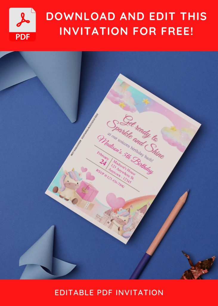 (Free Editable PDF) Whimsical Wonderland Baby Shower Invitation Templates E
