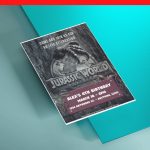 (Free Editable PDF) Jurassic Park Dominion Baby Shower Invitation Templates E