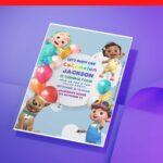 (Free Editable PDF) Wiggle & Giggle Cocomelon Baby Shower Invitation Templates