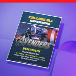 (Free Editable PDF) Marvel Avengers Baby Shower Invitation Templates E