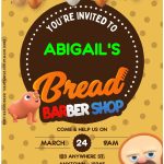 (Free Editable PDF) Bread And Barber Shop Baby Shower Invitation Templates c