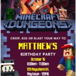 (Free Editable PDF) Pixelated Fun Minecraft Baby Shower Invitation Templates B