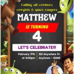 (Free Editable PDF) Whacky Toy Story Baby Shower Invitation Templates B