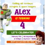 (Free Editable PDF) Charming Toy Story Baby Shower Invitation Templates