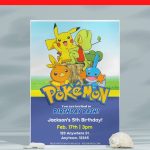 (Free Editable PDF)) Charming Pikachu & Friends Baby Shower Invitation Templates I