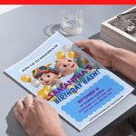 (Free Editable PDF) Cocomelon Joy Baby Shower Invitation Templates H