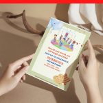 (Free Editable PDF) Lovely Carousel Baby Shower Invitation Templates F