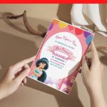 (Free Editable PDF) Cheerful Disney Princess Baby Shower Invitation Templates F