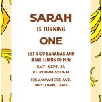 (Free Editable PDF) Go Bananas Baby Shower Invitation Templates B