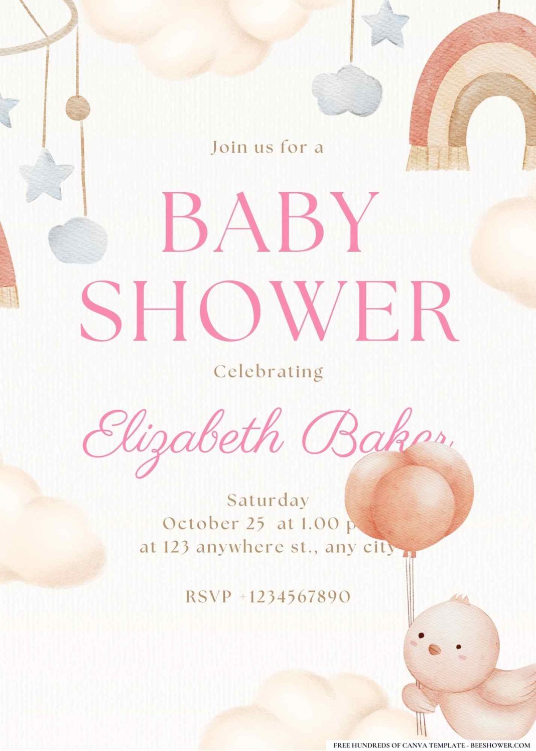 18+ Bohemian Chic Baby Shower Invitation Templates | Beeshower