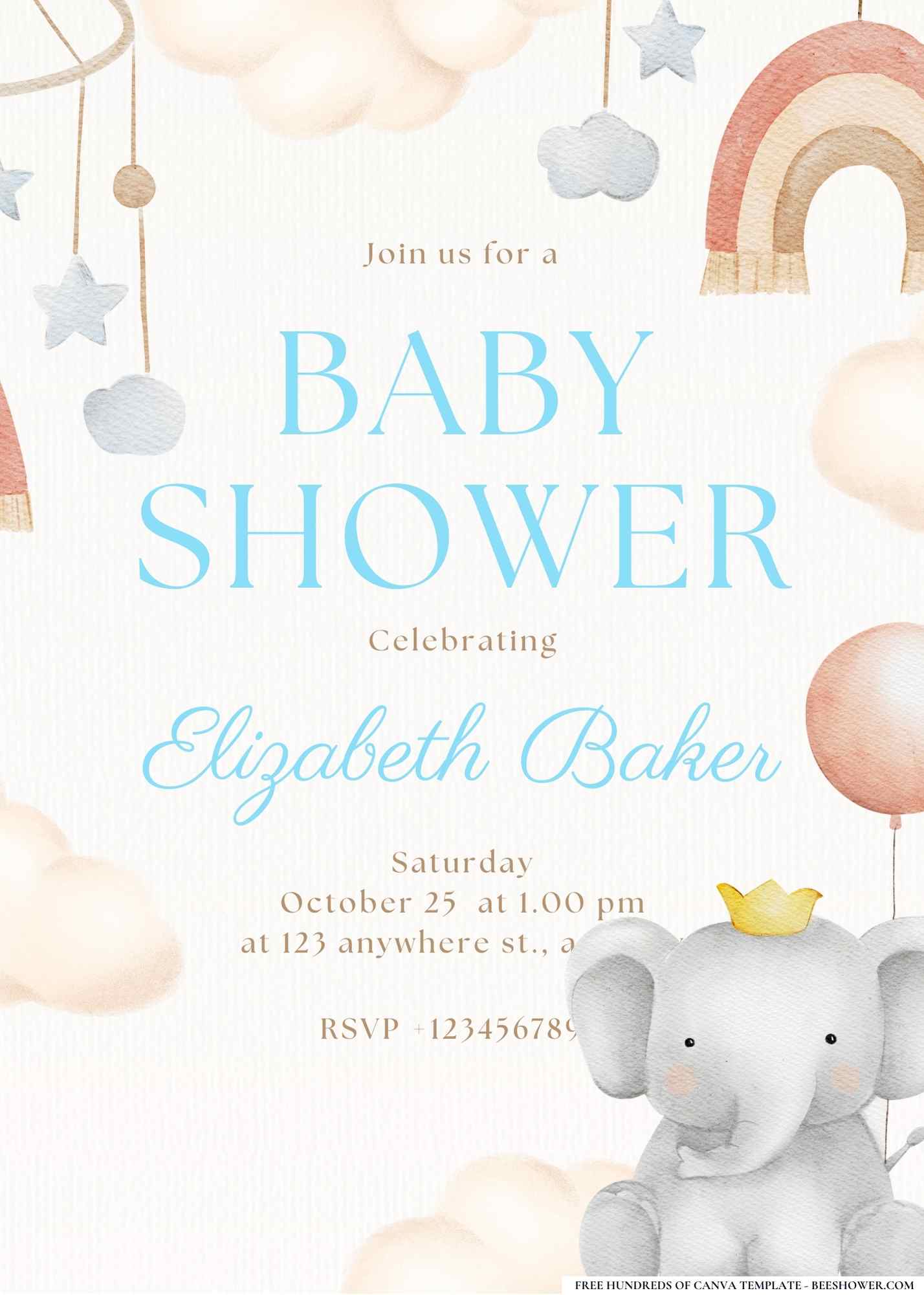 Bohemian Chic Baby Shower Invitation
