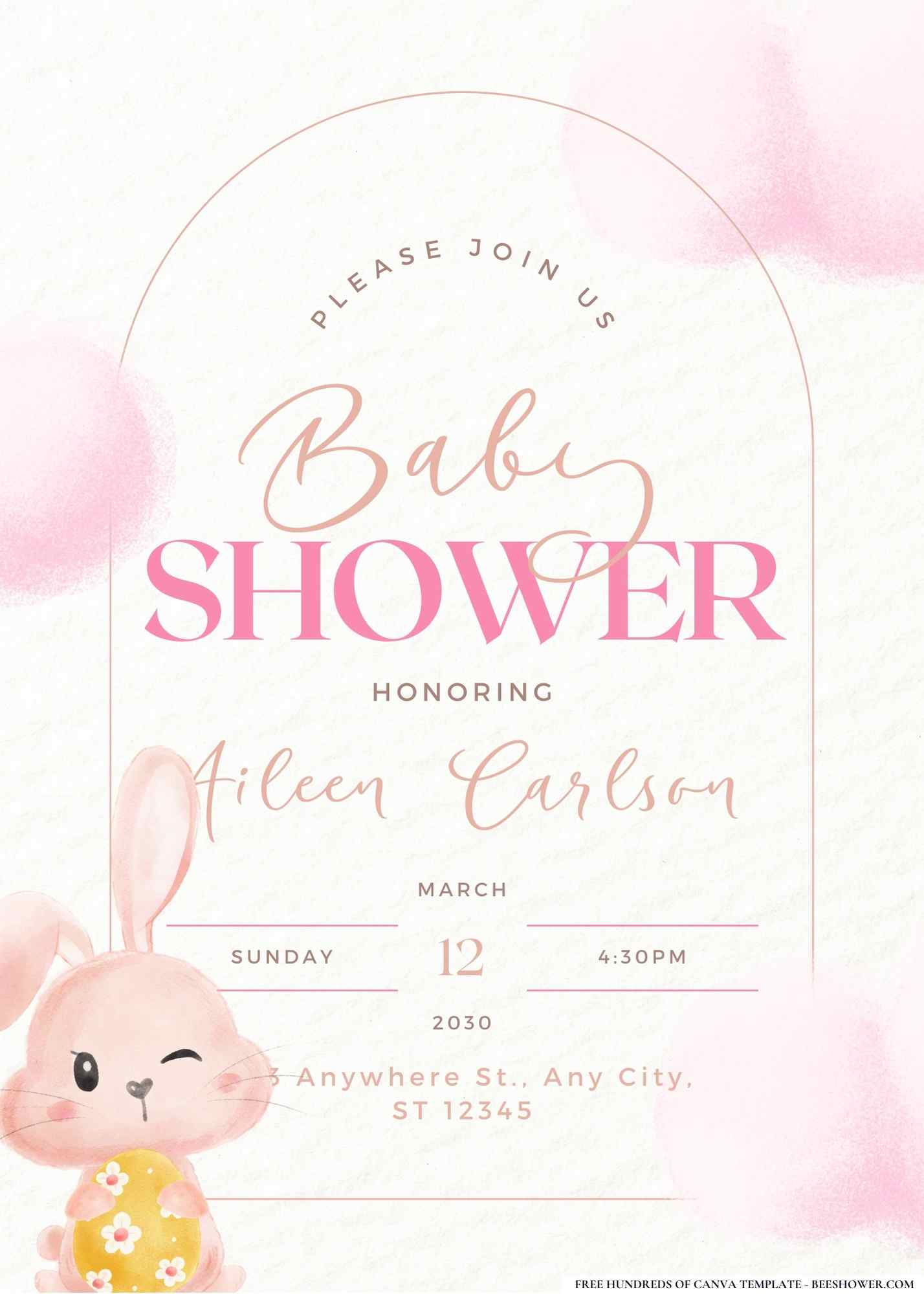 Bunnies Baby Shower Invitation