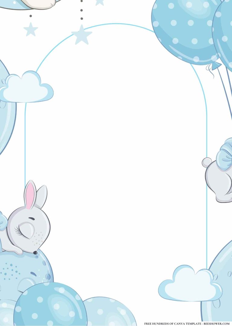 Download 18+ Cute Bunny Baby Shower Invitation Templates | Beeshower