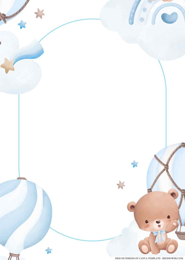 22+ Hot Air Balloons Baby Shower Invitation Templates | Beeshower