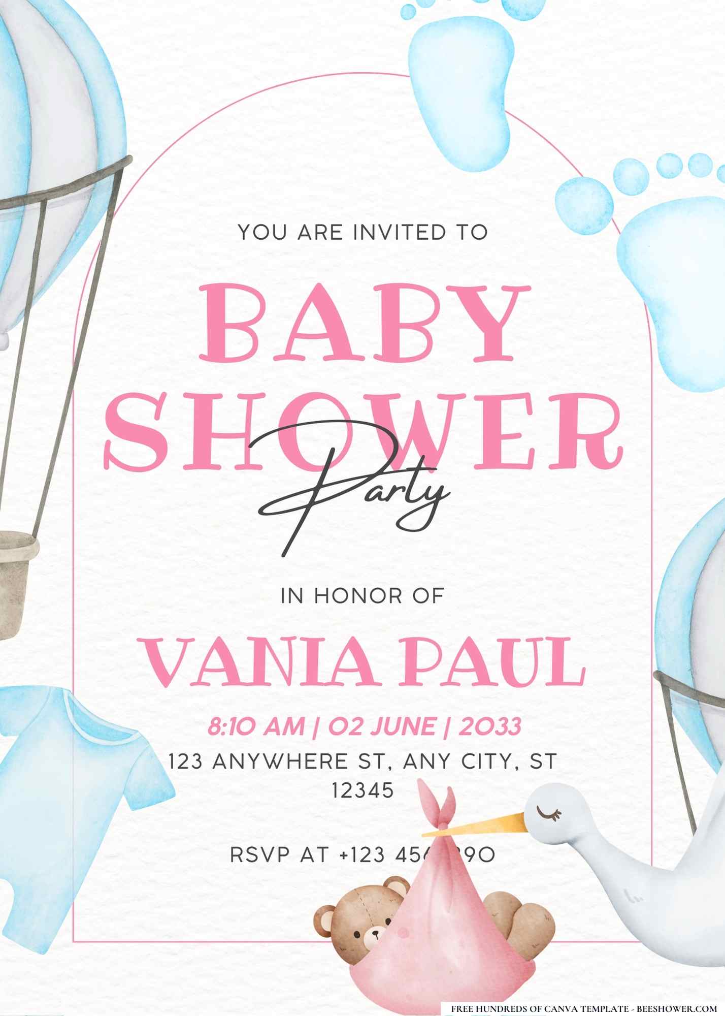 Storks Baby Shower Invitation