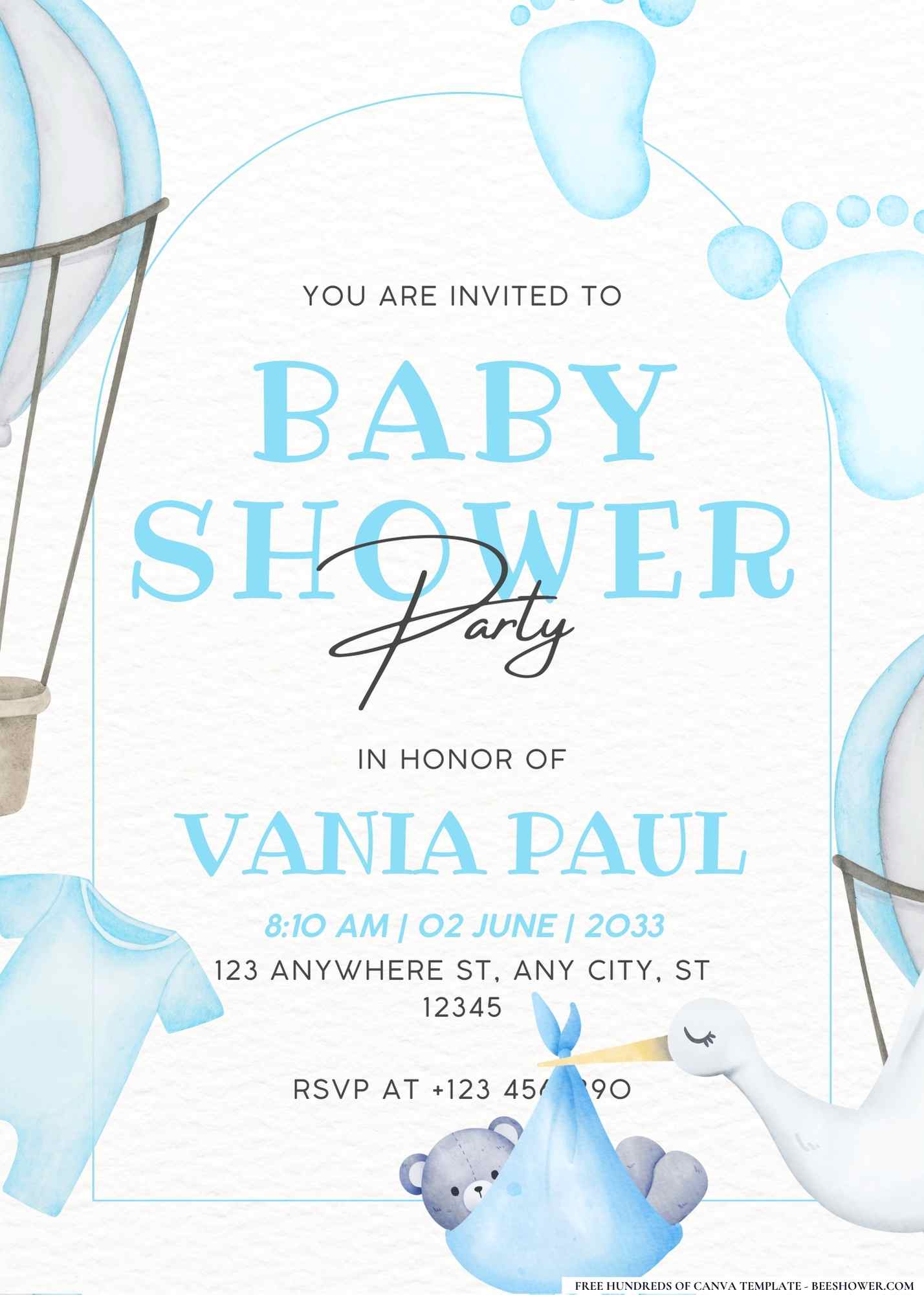 Storks Baby Shower Invitation