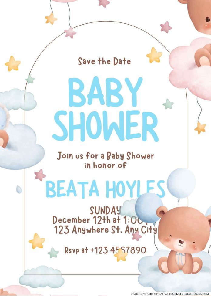 Download 14+ Teddy Bears Baby Shower Invitation Templates | Beeshower