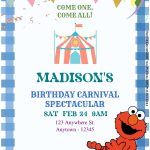 (Free Editable PDF) Sesame Street Birthday Carnival Invitation Templates B