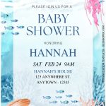 (Free Editable PDF) Enchanted Watercolor Under The Sea Baby Shower Invitation Templates A