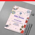 (Free Editable PDF) Sailor Is On The Way Baby Shower Invitation Templates J