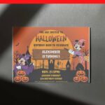 (Free Editable PDF) Mickey Mouse Trick Or Treat Baby Shower Invitation Templates G
