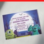 (Free Editable PDF) BOO-TIFUL Monster Inc Baby Shower Invitation Templates J