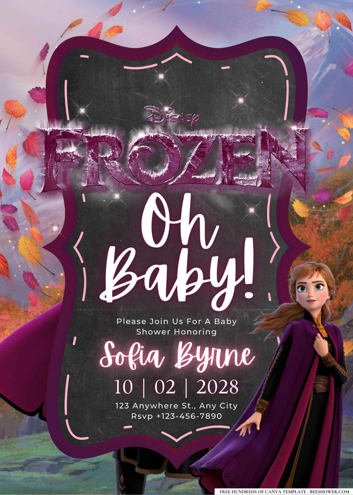 Anna (Frozen) Baby Shower Invitation