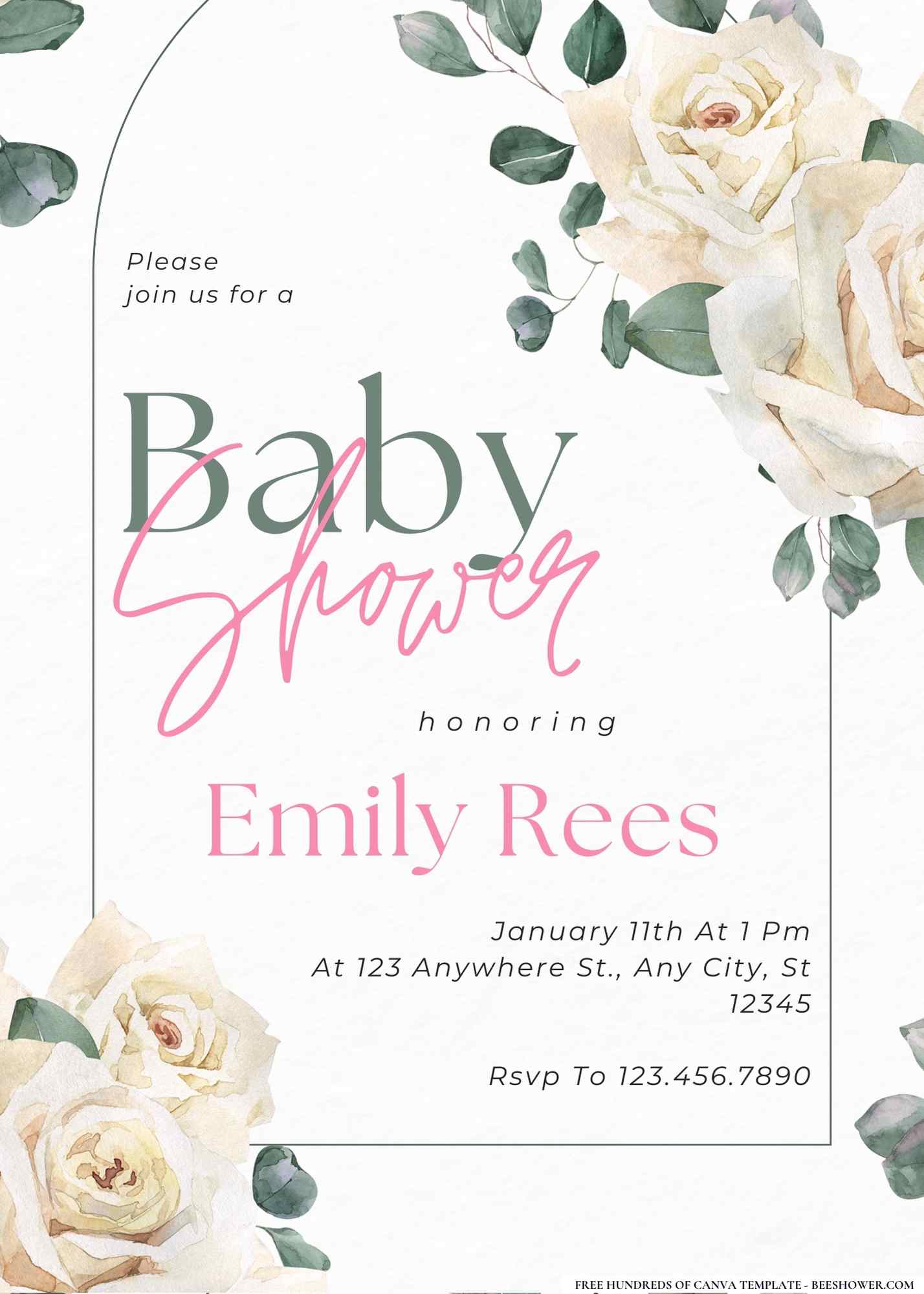 Blooming Bliss Baby Shower Invitation 