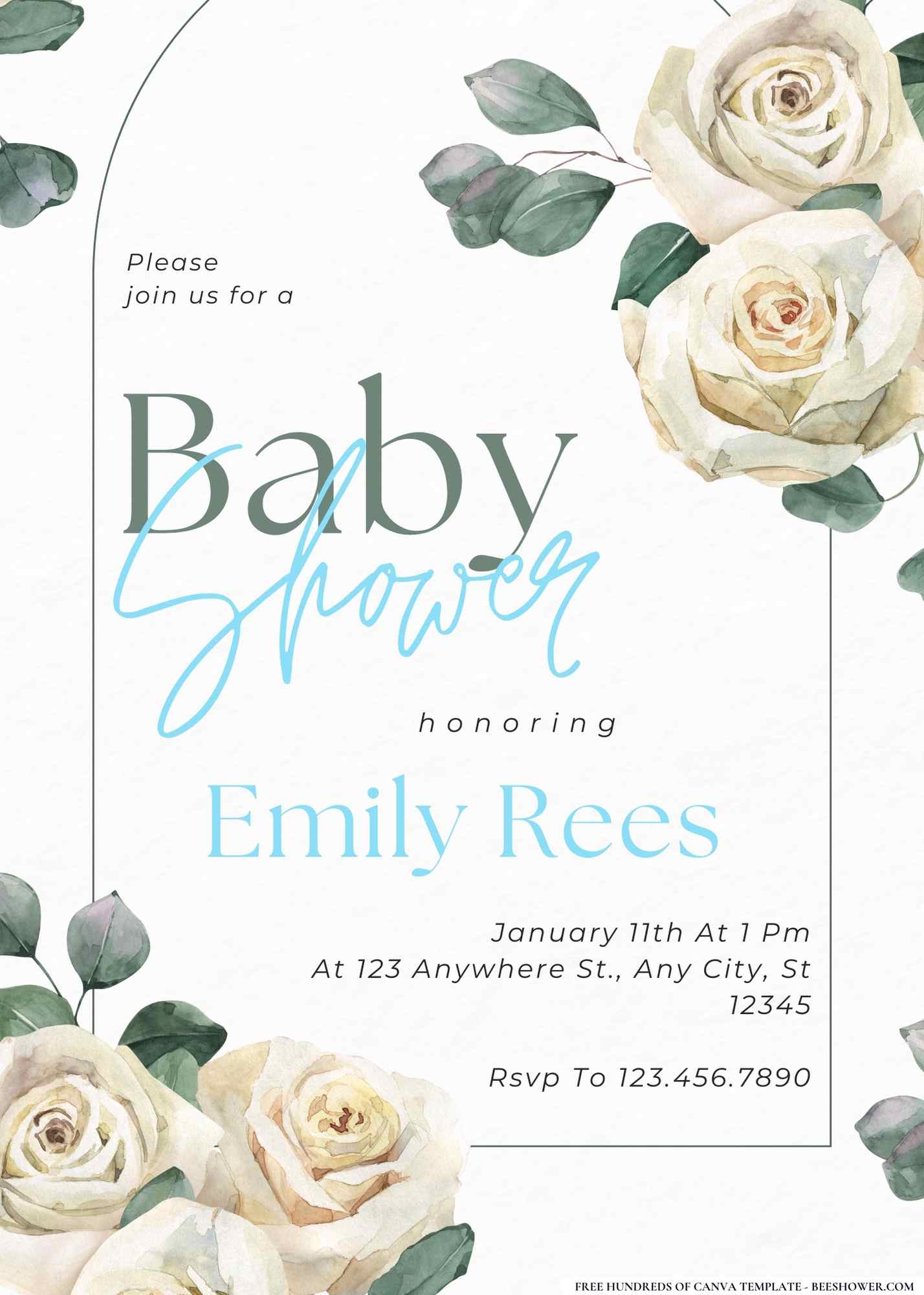 Blooming Bliss Baby Shower Invitation 