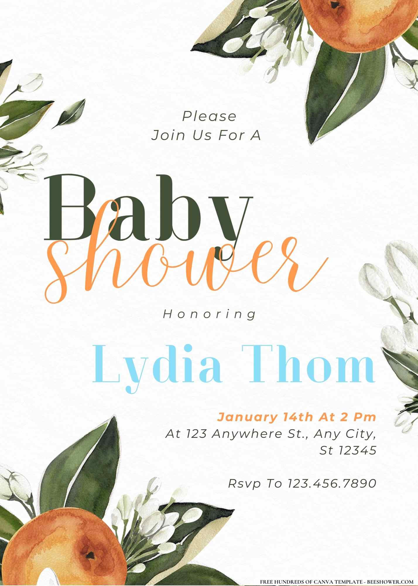  Blossoming Bash Baby Shower Invitation
