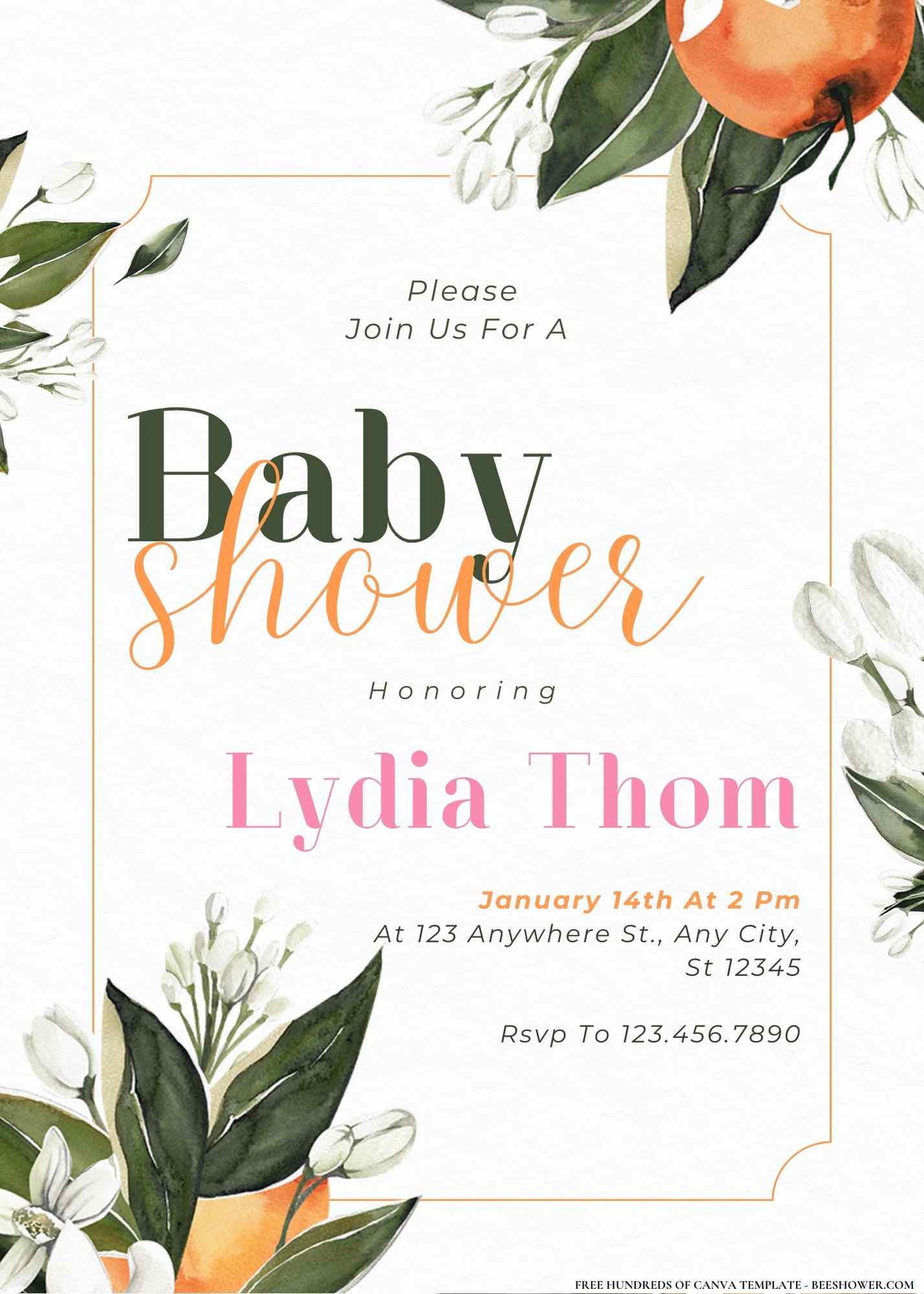  Blossoming Bash Baby Shower Invitation
