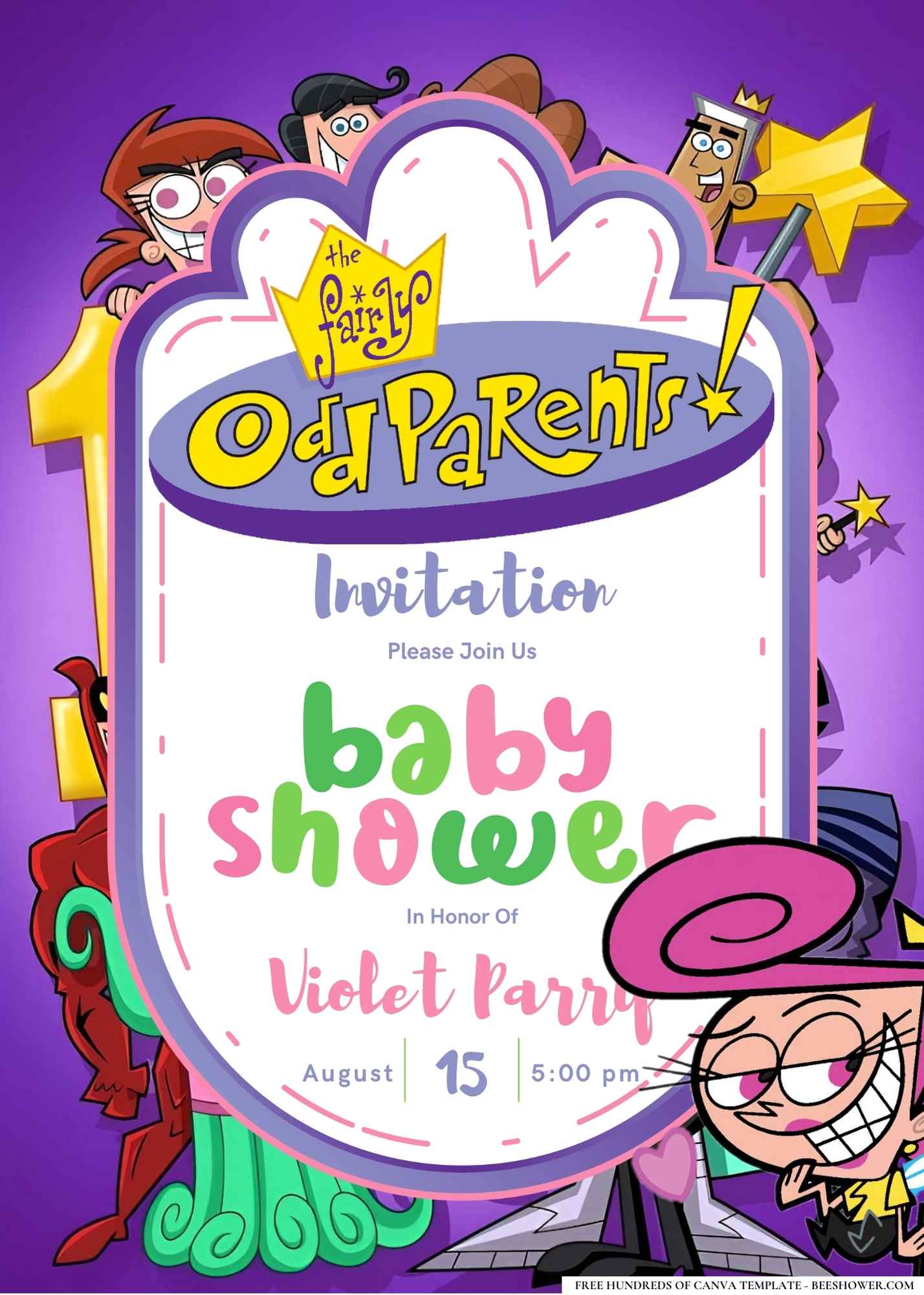 Cosmo and Wanda Baby Shower Invitation