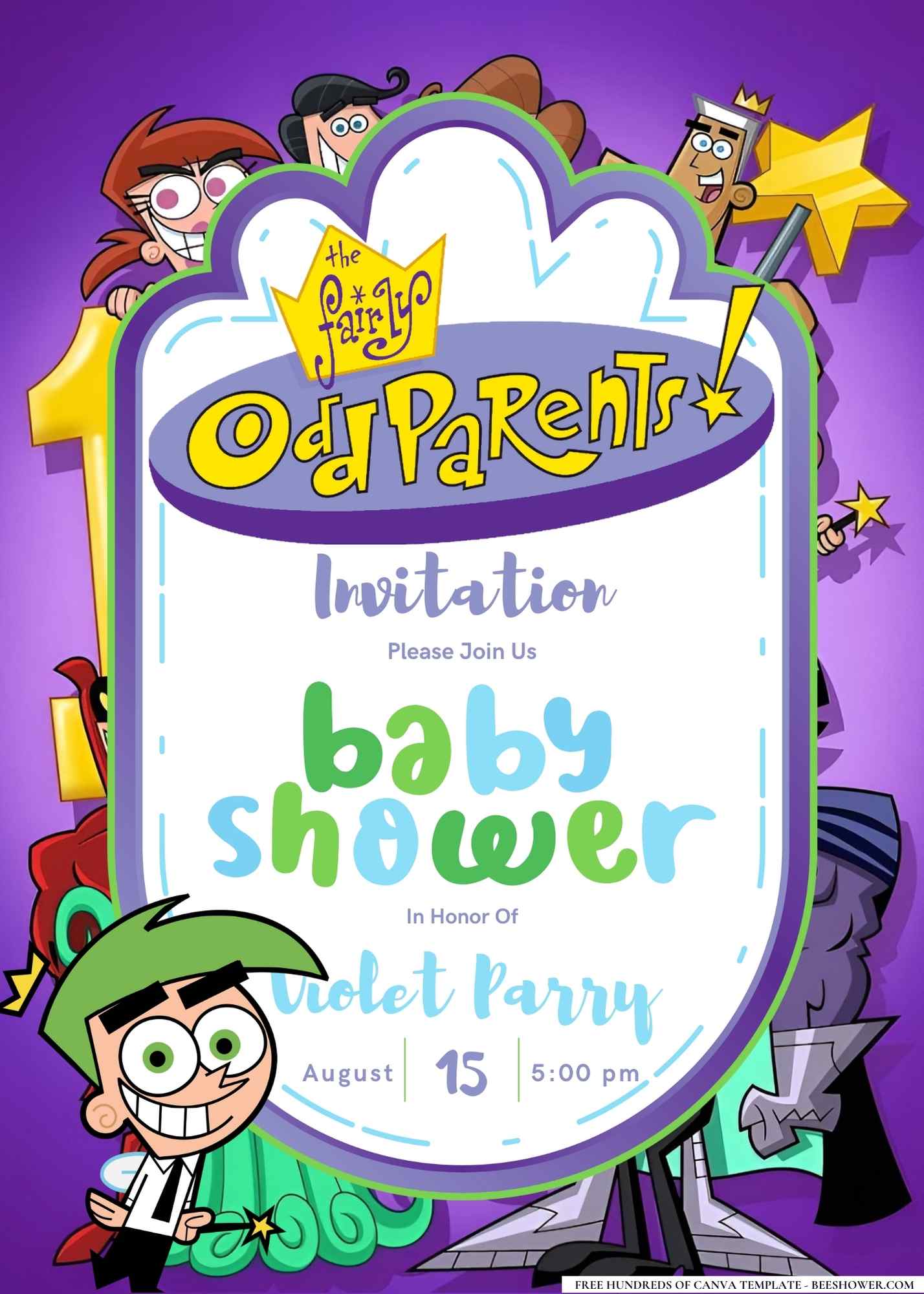 Cosmo and Wanda Baby Shower Invitation