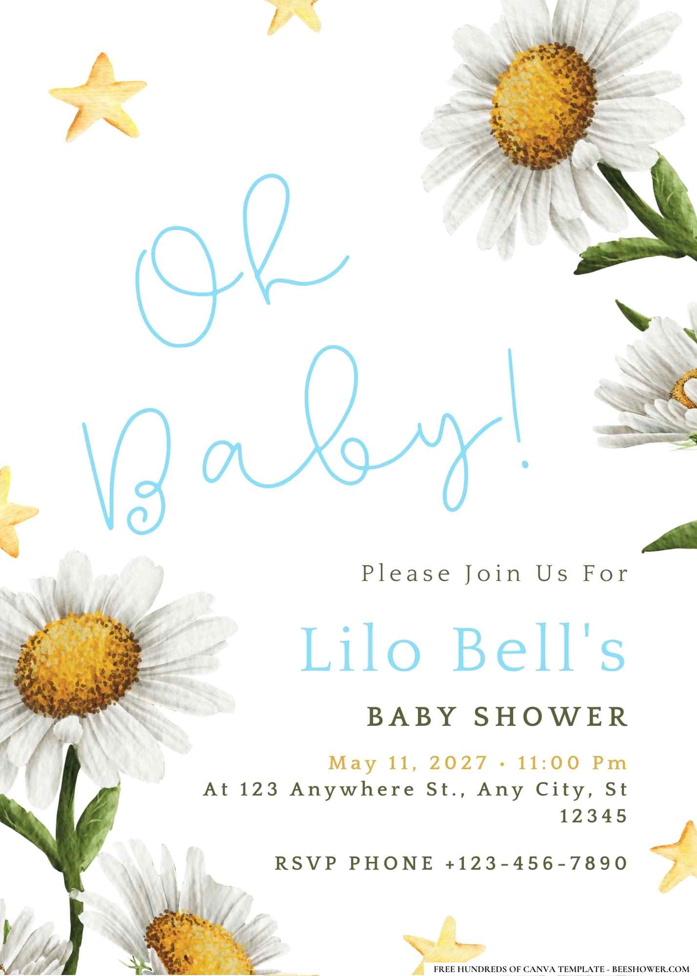 Daisy Dreams Baby Shower Invitation