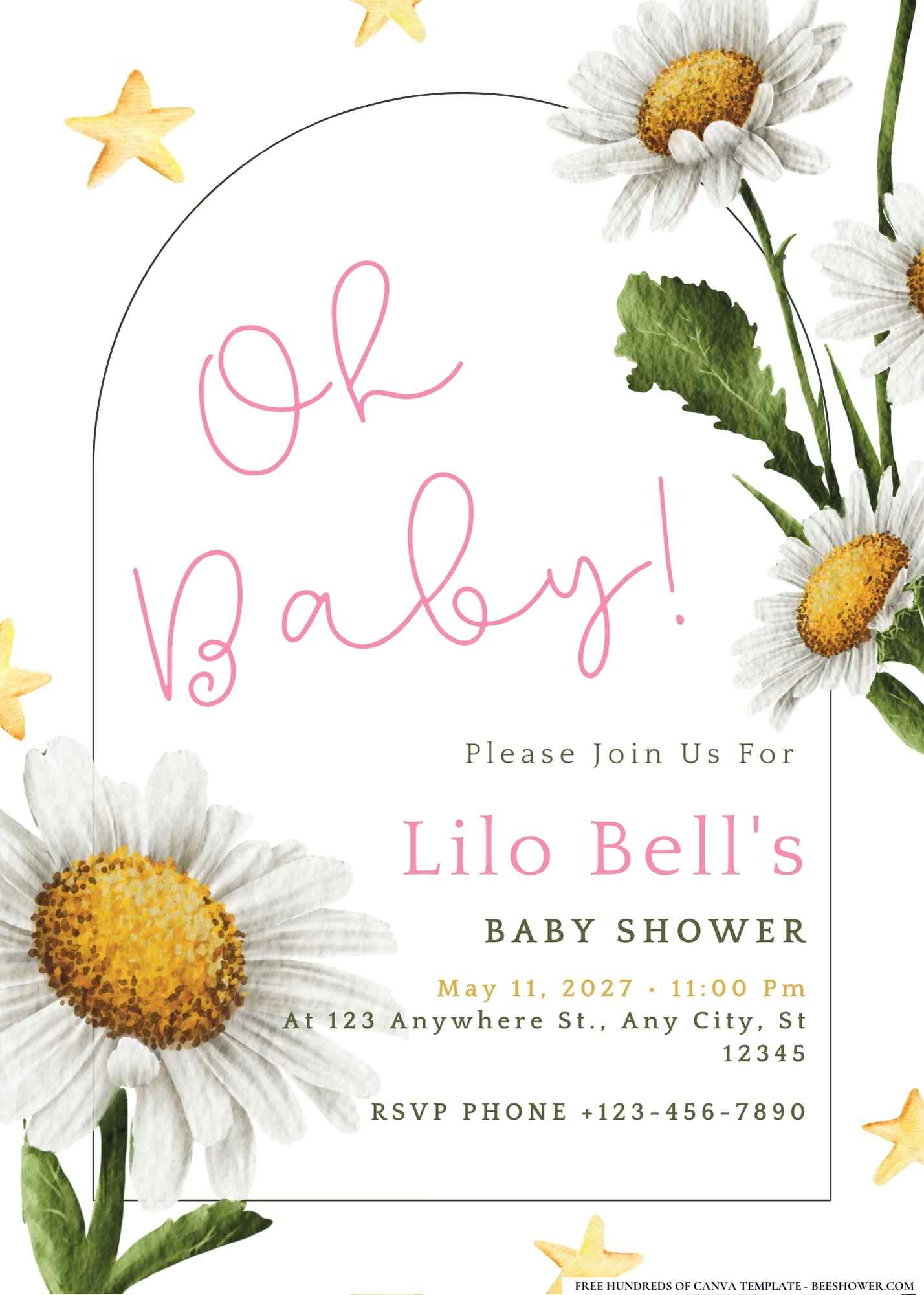 Daisy Dreams Baby Shower Invitation