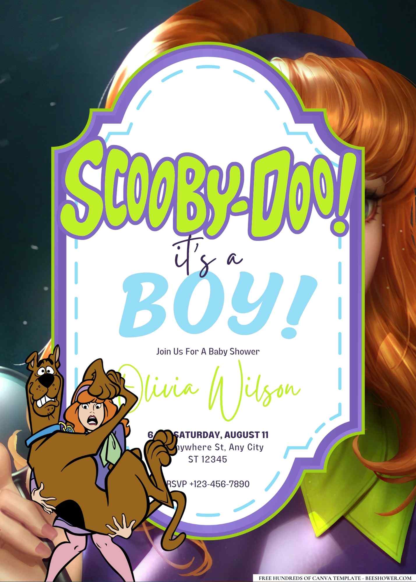 Daphne (Scooby-Doo) Baby Shower Invitation