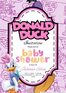 Donald Duck & Daisy Duck Baby Shower Invitation