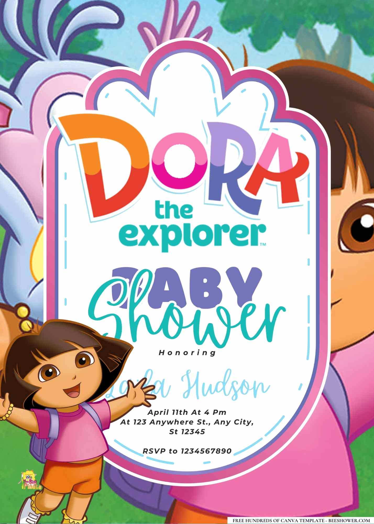 Dora the Explorer Baby Shower Invitation