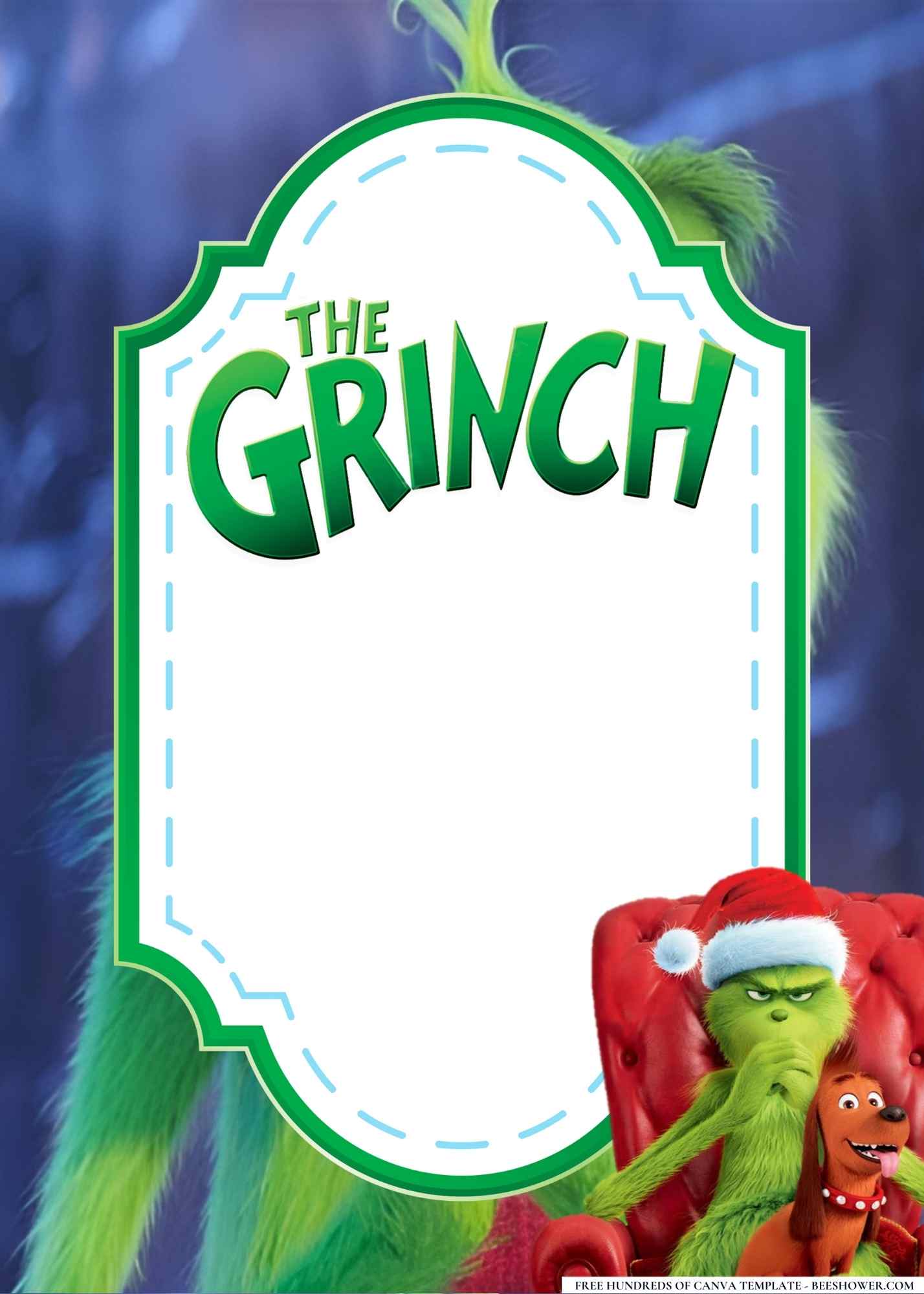 Download Image of FREE-Grinch (Dr. Seuss)-Canva-Templates (2) | Beeshower