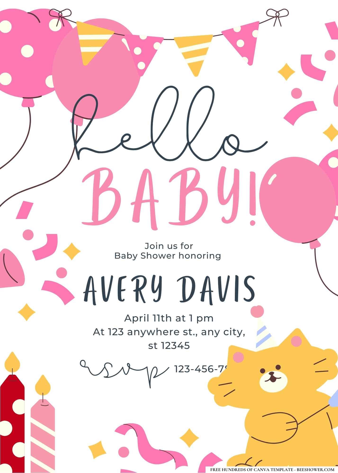 Party Soft Baby Shower Invitation