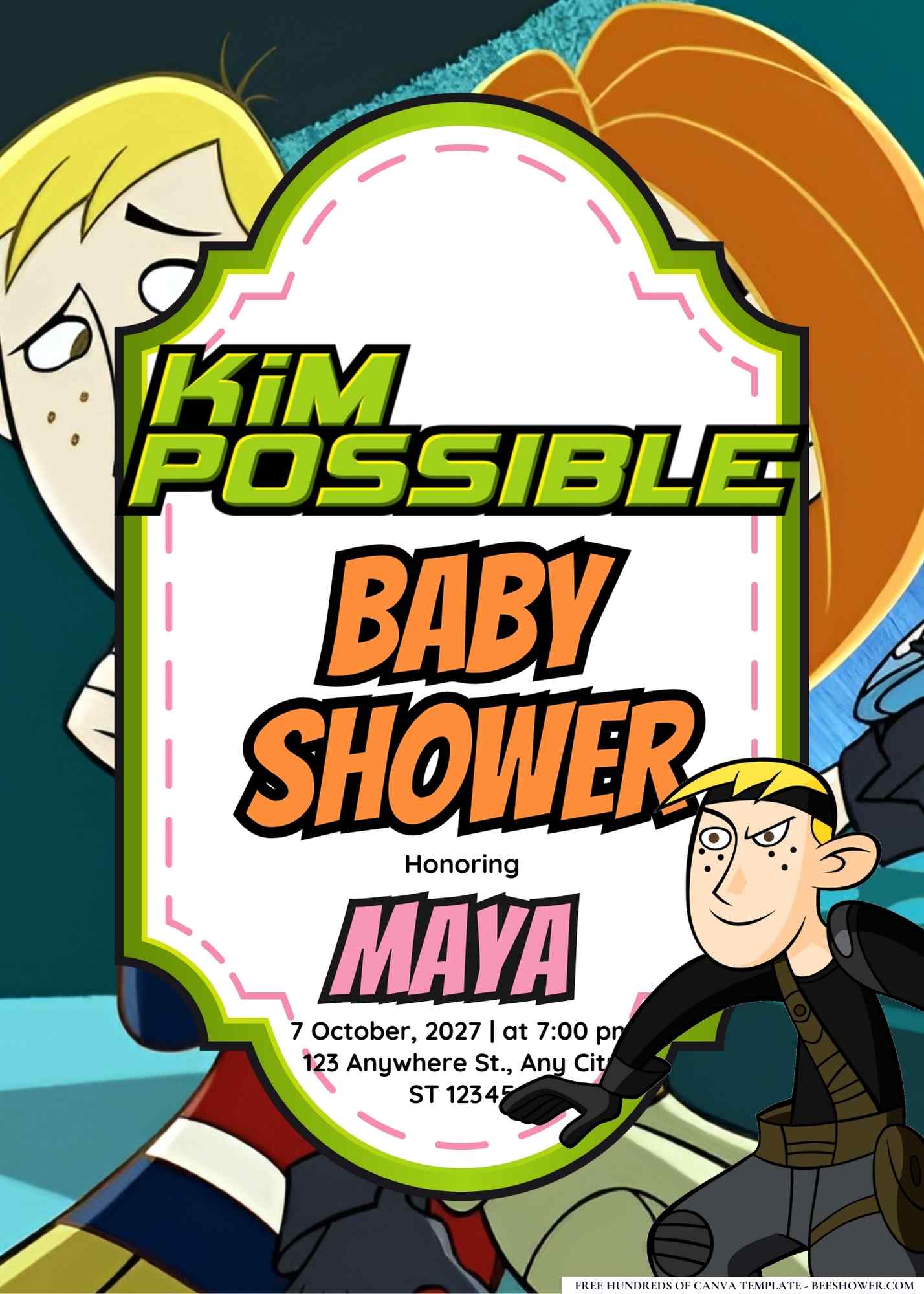 Ron Stoppable Baby Shower Invitation 