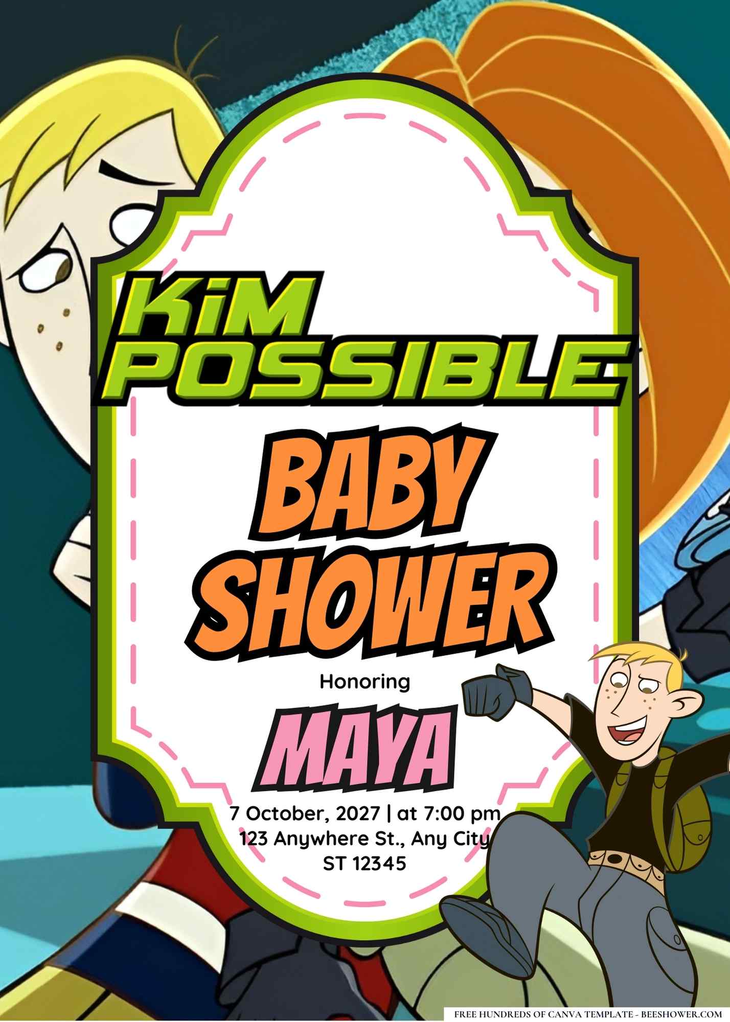 Ron Stoppable Baby Shower Invitation 