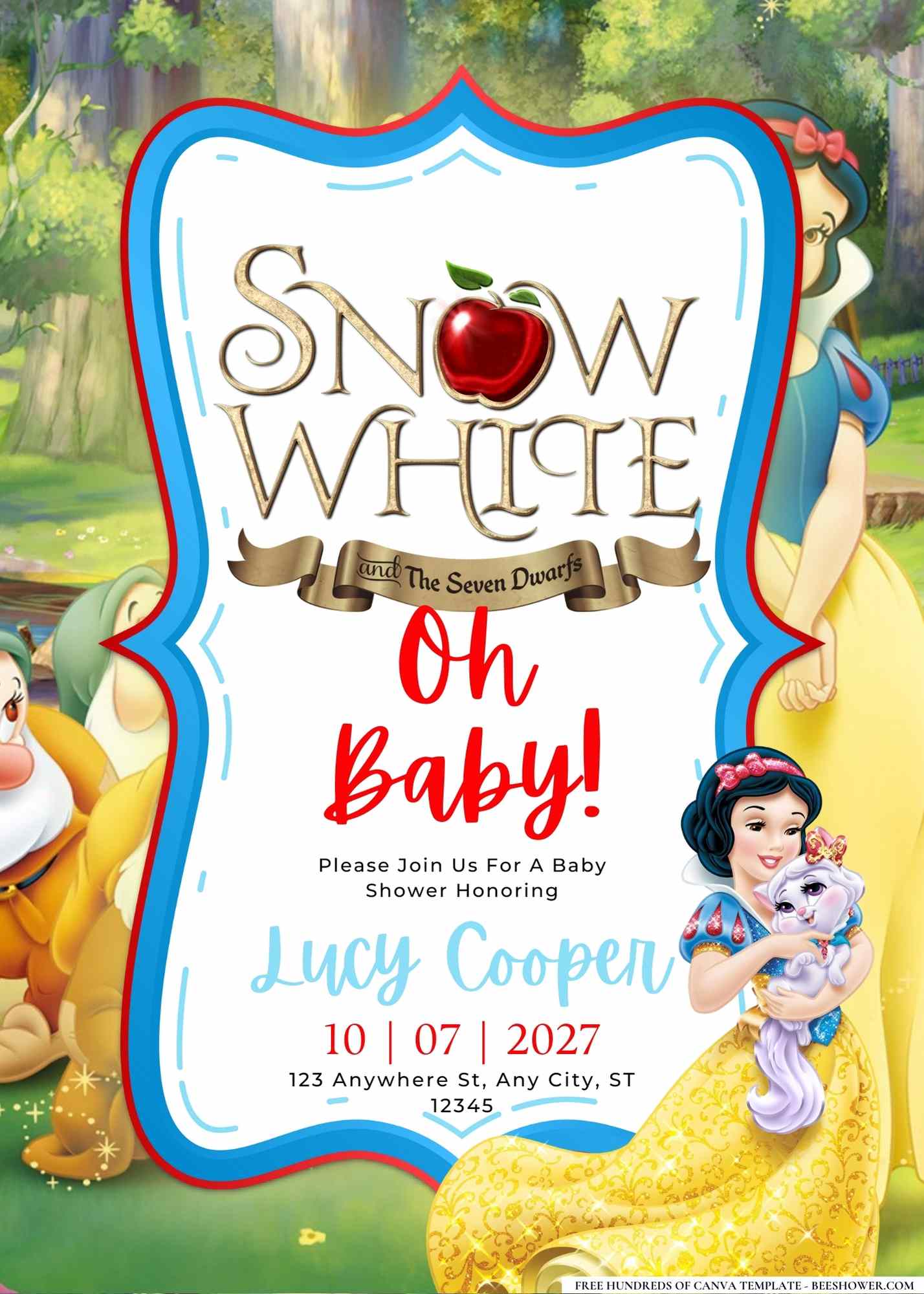 Snow White Baby Shower Invitation