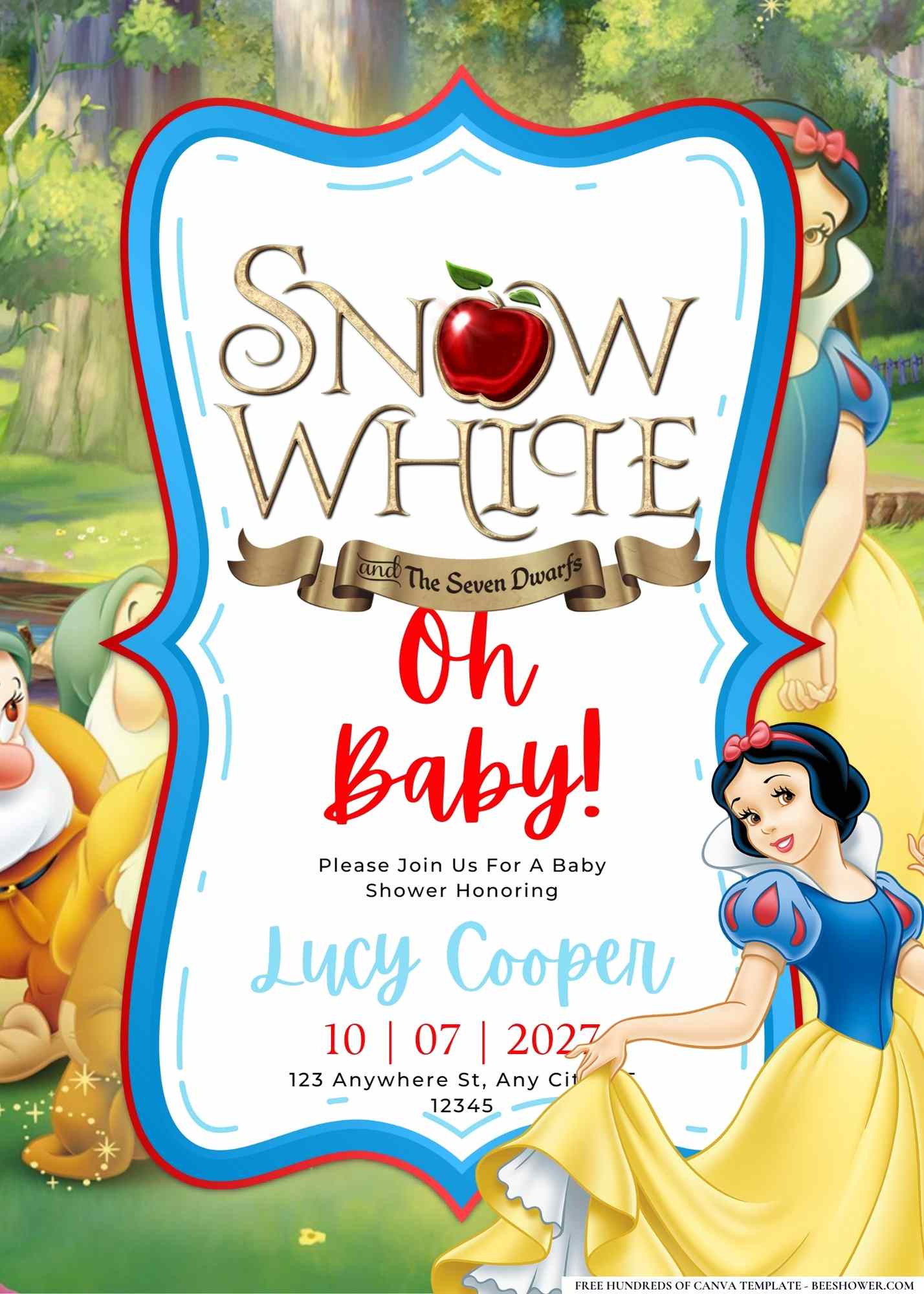 Snow White Baby Shower Invitation