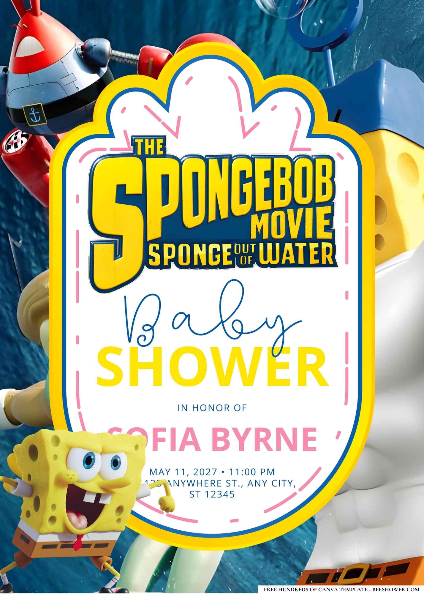 SpongeBob Baby Shower Invitation