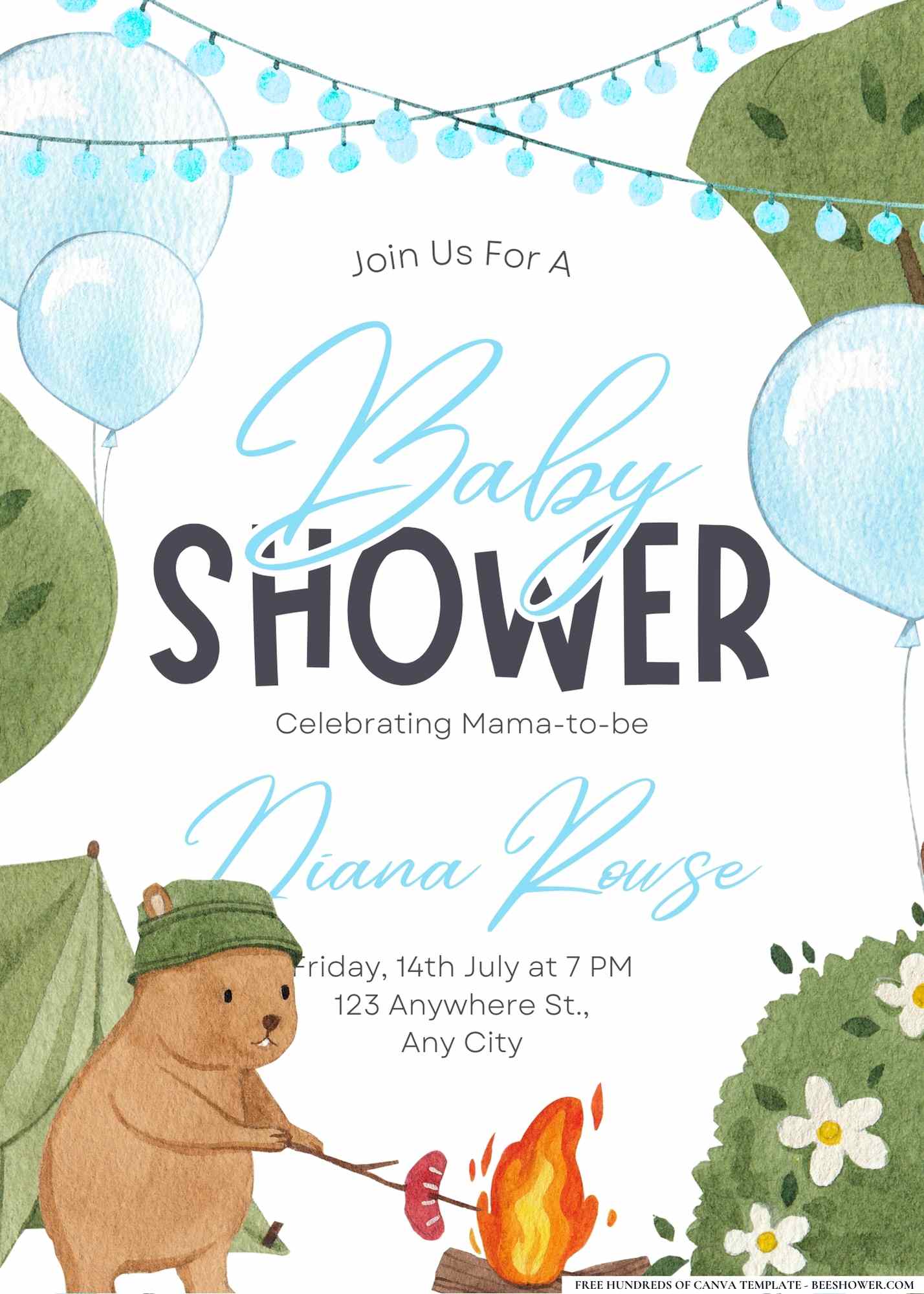 Travel Adventure Baby Shower Invitation