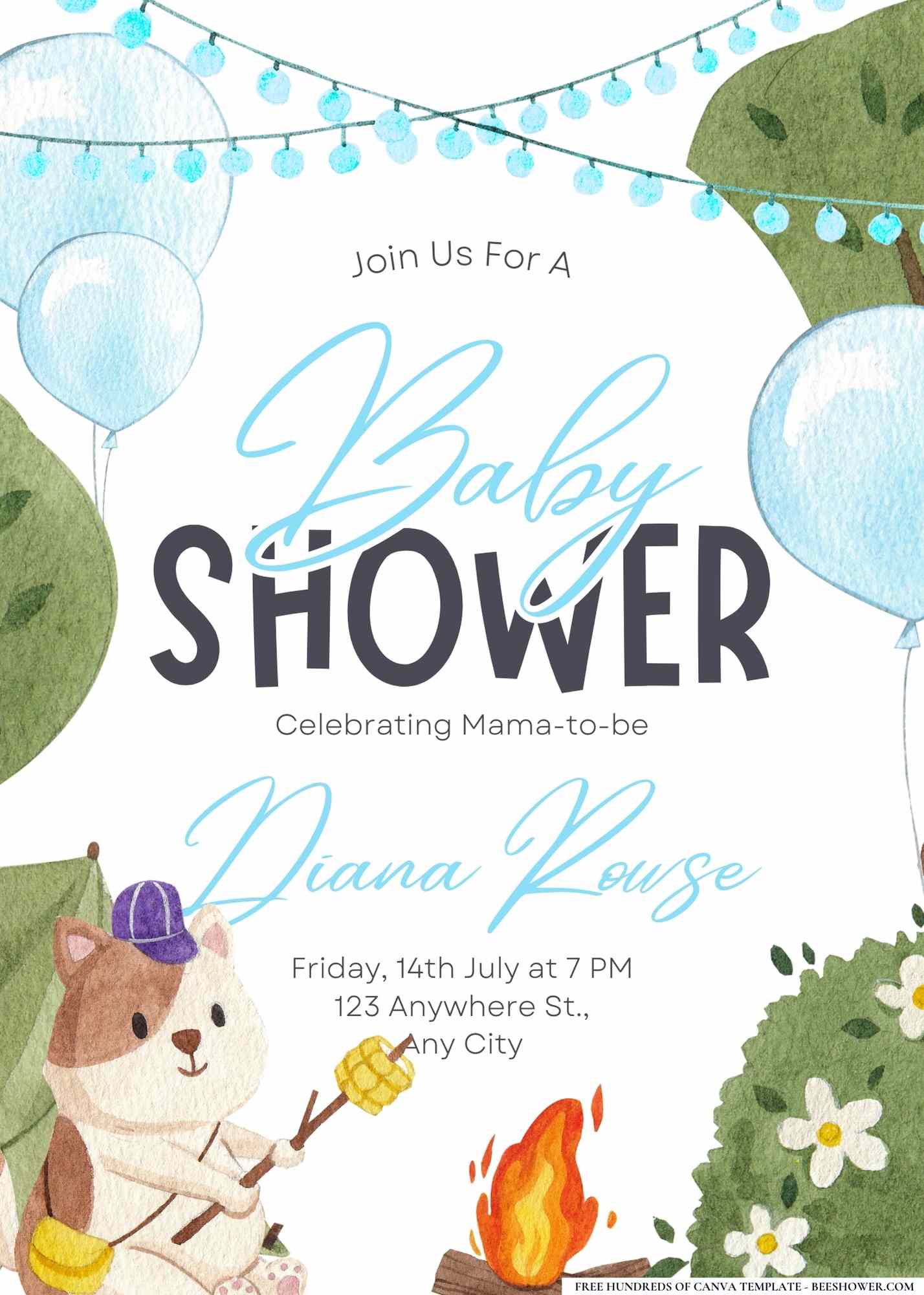 Travel Adventure Baby Shower Invitation