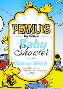 Woodstock (Peanuts) Baby Shower Invitation