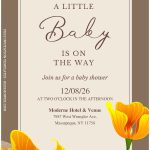 (Free Editable PDF) Orchid And Pansy Flower Baby Shower Invitation Templates B