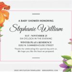 (Free Editable PDF) Striking Elegance Lily Baby Shower Invitation Templates C